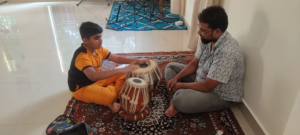 Tabla classes at The First Chord Music School Banaswadi